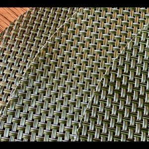 Chilewich placemats, round in new gold 4